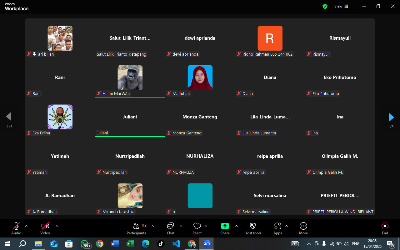 PELATIHAN MELALUI ZOOM